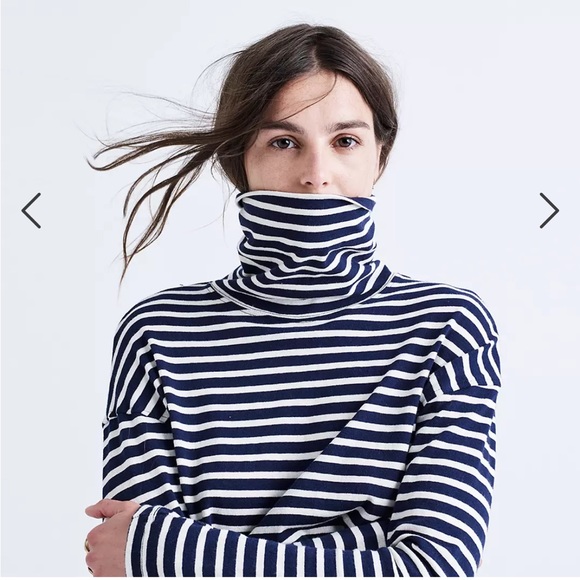 Madewell Rivet & thread LA crop striped turtleneck - Picture 2 of 6